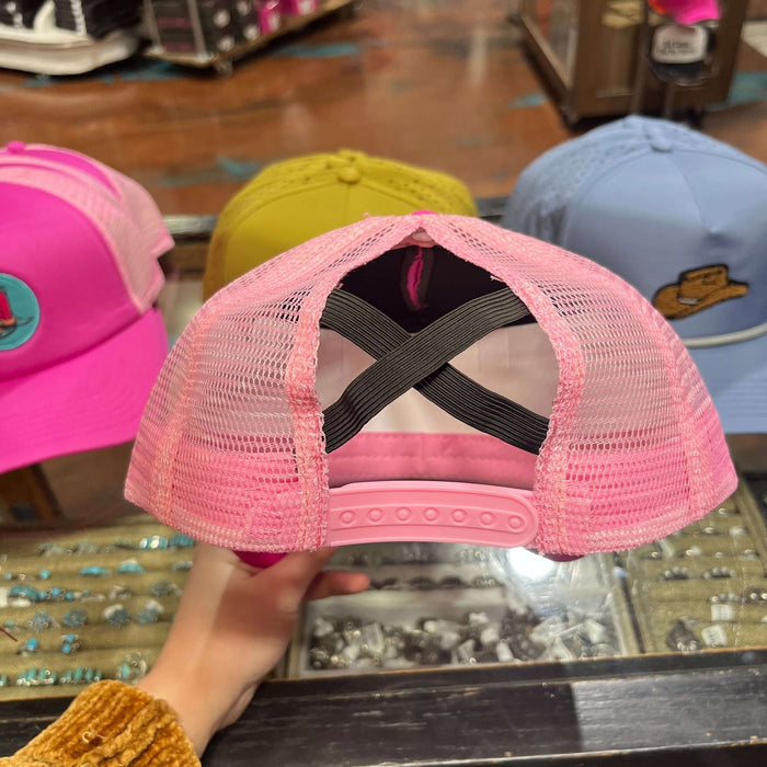 Pink Boots Trucker Hat - Country Lace Boutique