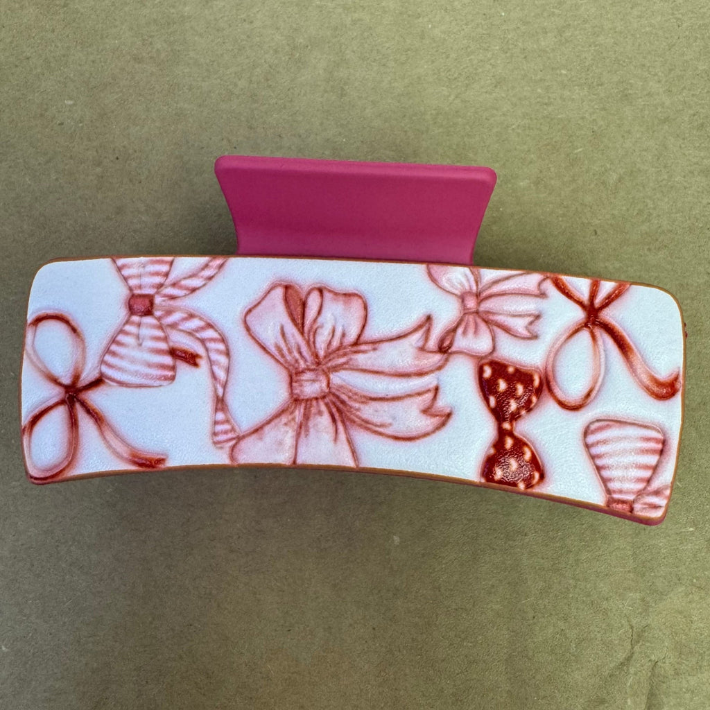 Pink Bow Hair Clip - Country Lace Boutique