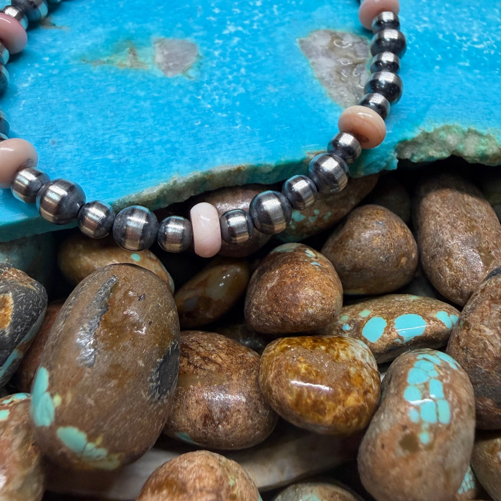 Pink Conch Pearl Sterling Silver Bracelet Clasp - Country Lace Boutique