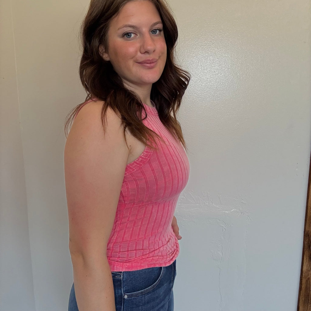 Pink Faded Soft Tank - Country Lace Boutique