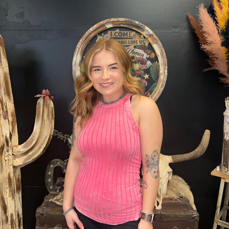 Pink Faded Tank Top - Country Lace Boutique