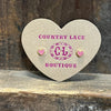 Pink Heart Gold Post Stud Fashion Earrings - Country Lace Boutique