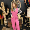 Pink Sleeveless Romper Jumpsuit w/ Pcokets - Country Lace Boutique