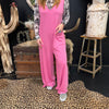 Pink Sleeveless Romper Jumpsuit w/ Pcokets - Country Lace Boutique