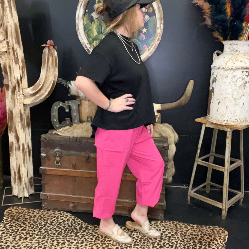 Pink Thinkin' Bout Me Cargo Pant Joggers - Country Lace Boutique