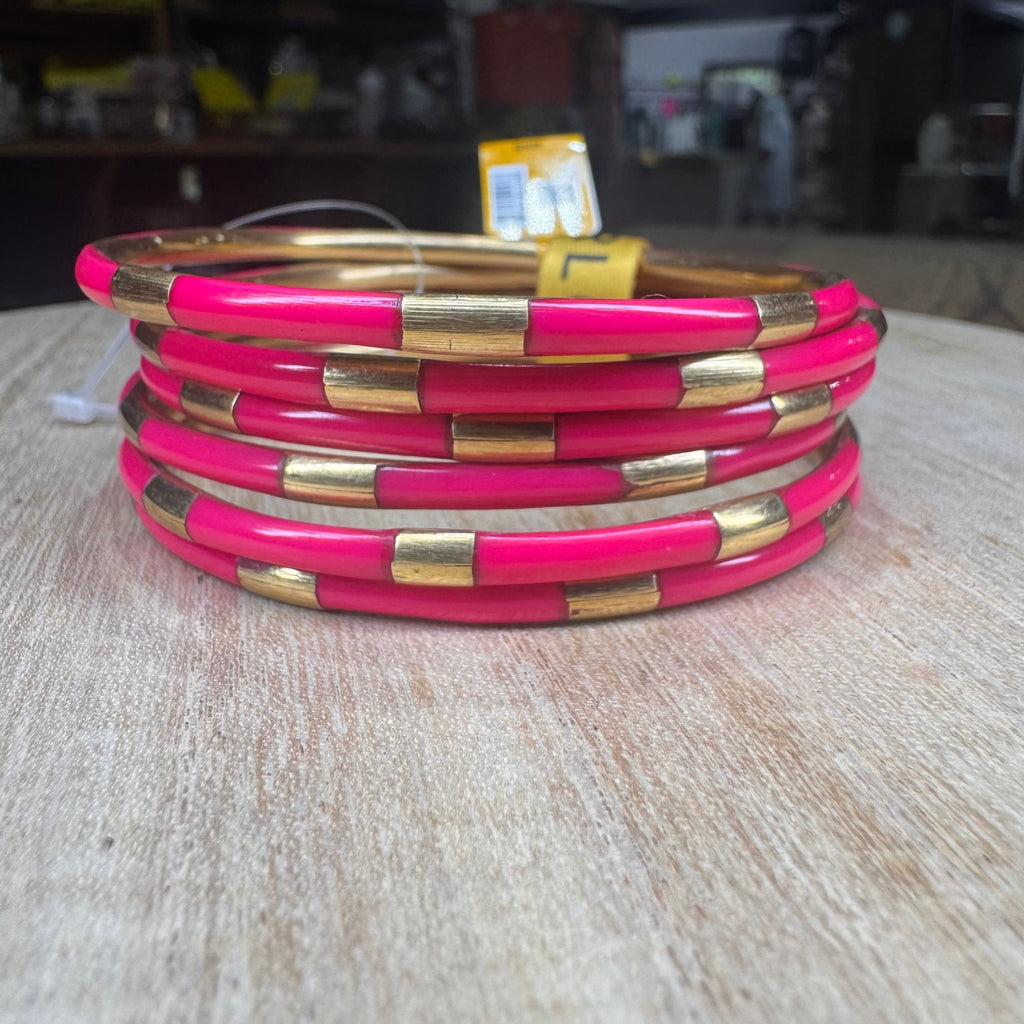 Pink Veda Bangles - Set of 6 - Country Lace Boutique