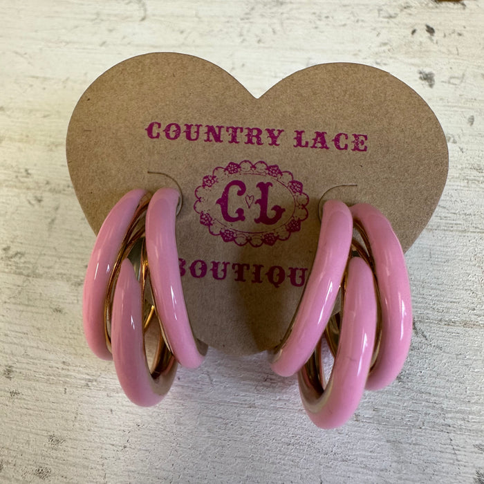 pinkgoldhoopearring