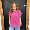pinkribbedrufflesleevetop