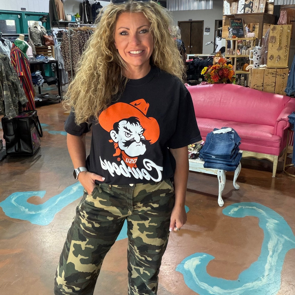 Pistol Pete Black Comfort Color Crew Neck Tee - Country Lace Boutique