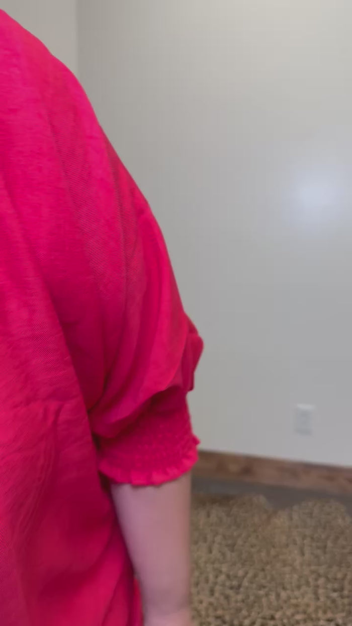 red plus size top