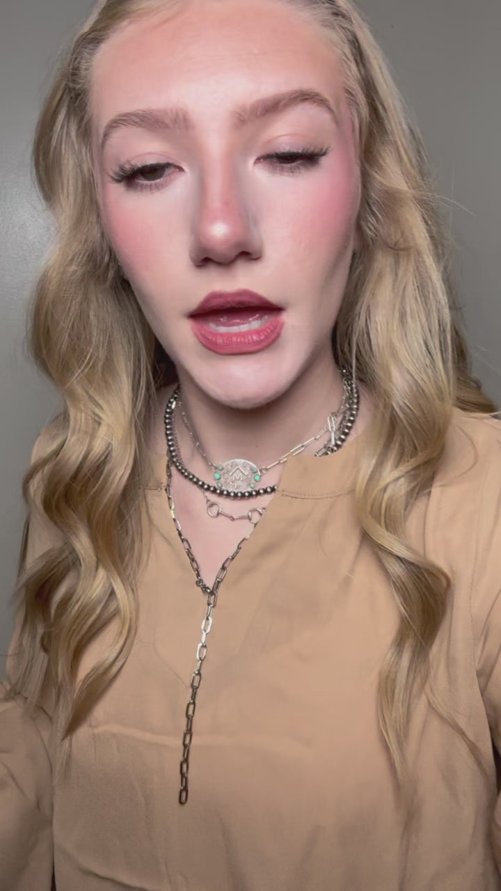 Mocha V Neck with Bubble Long Sleeve Blouse Top - Country Lace Boutique