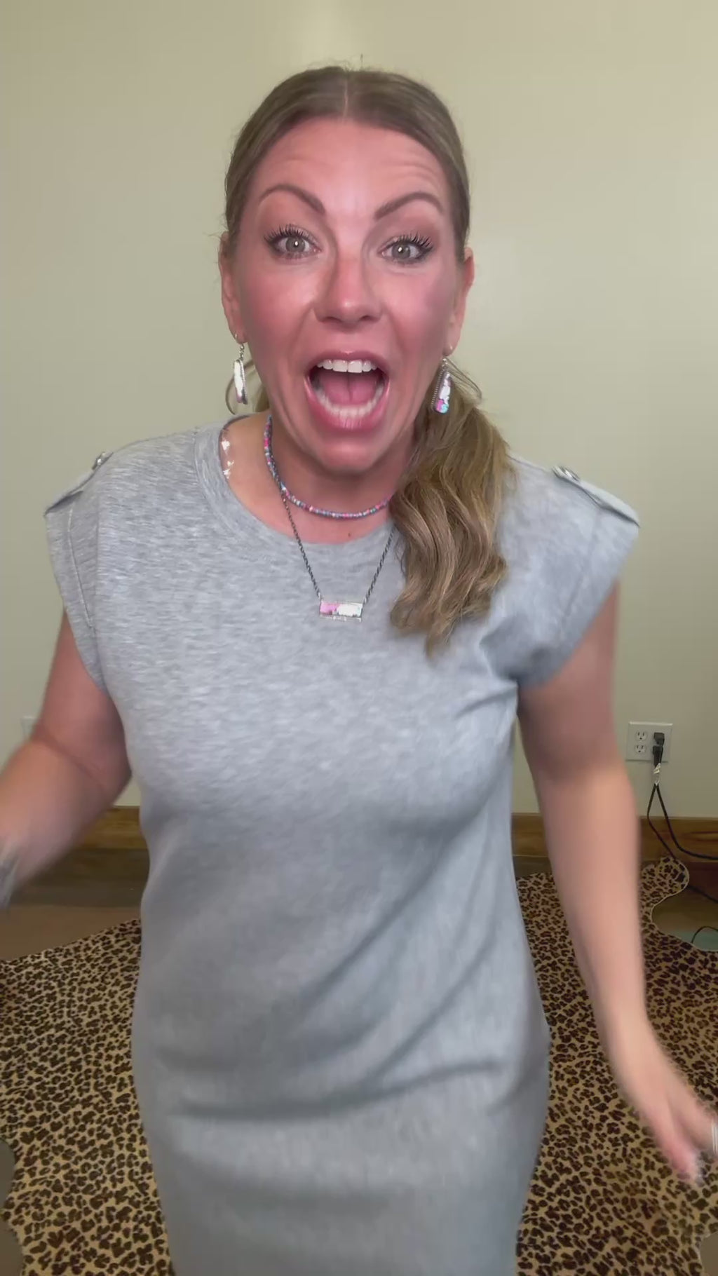 Heather Gray Sleeveless T Shirt Short Dress - Country Lace Boutique