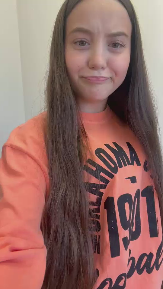  orange 'Oklahoma State Football' sweatshirt 