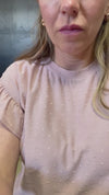 Mauve Detailed Ruffle Sleeve Soft shirt