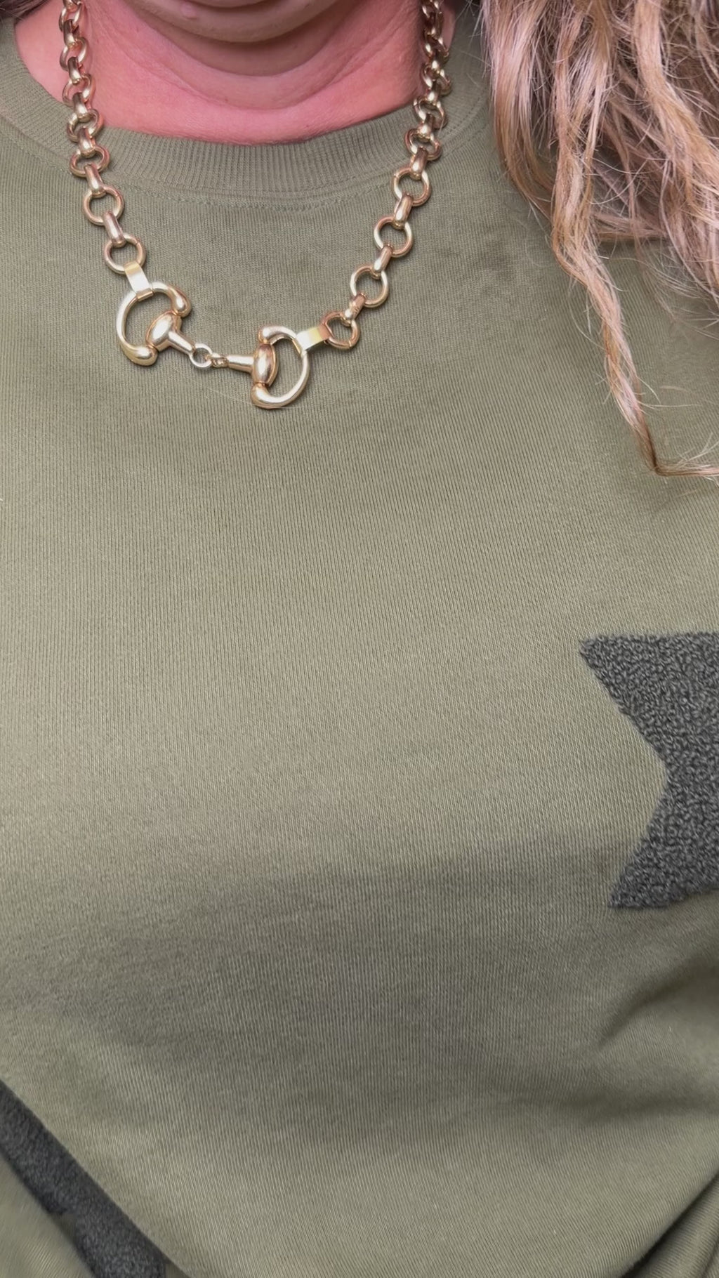 Olive Green Western Patchwork Sweatshirt - Country Lace Boutique