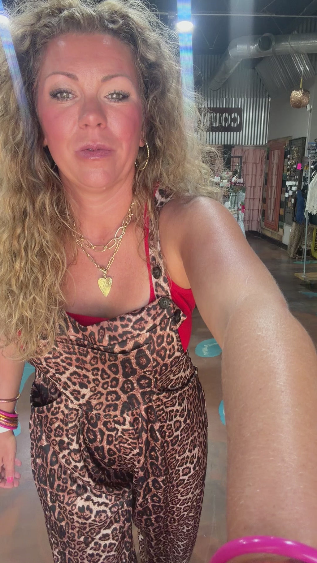Rage & Roar Leopard Jumpsuit/Overalls - Country Lace Boutique