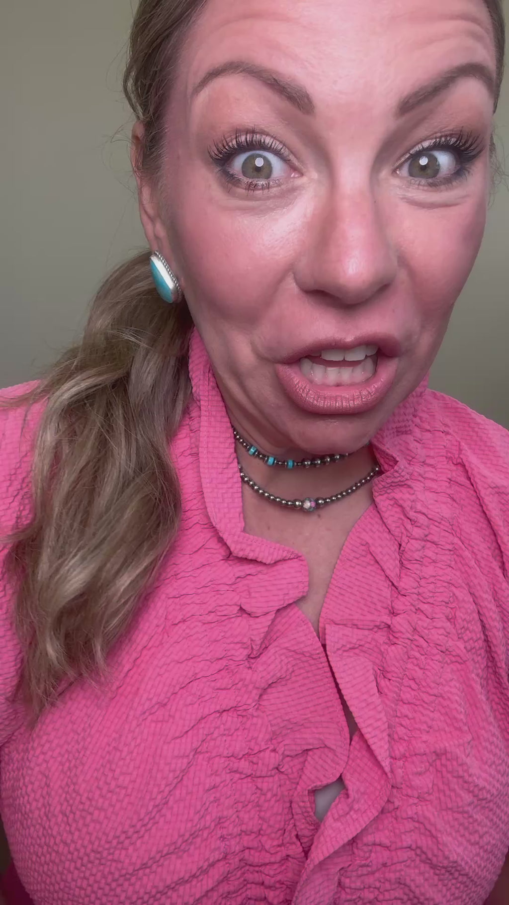 Hot Pink Fun V Neck Ruffle Soft Short Dress - Country Lace Boutique