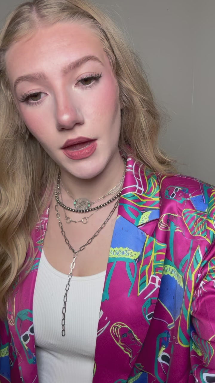 Real Fuchsia Pink Funky Blazer - Country Lace Boutique