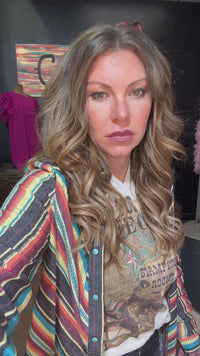 Serape and Animal Print Button Down Duster 3