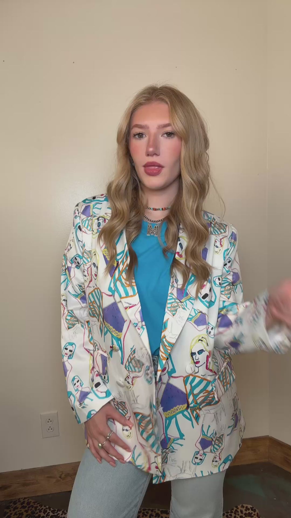 Real White Funky Blazer - Country Lace Boutique