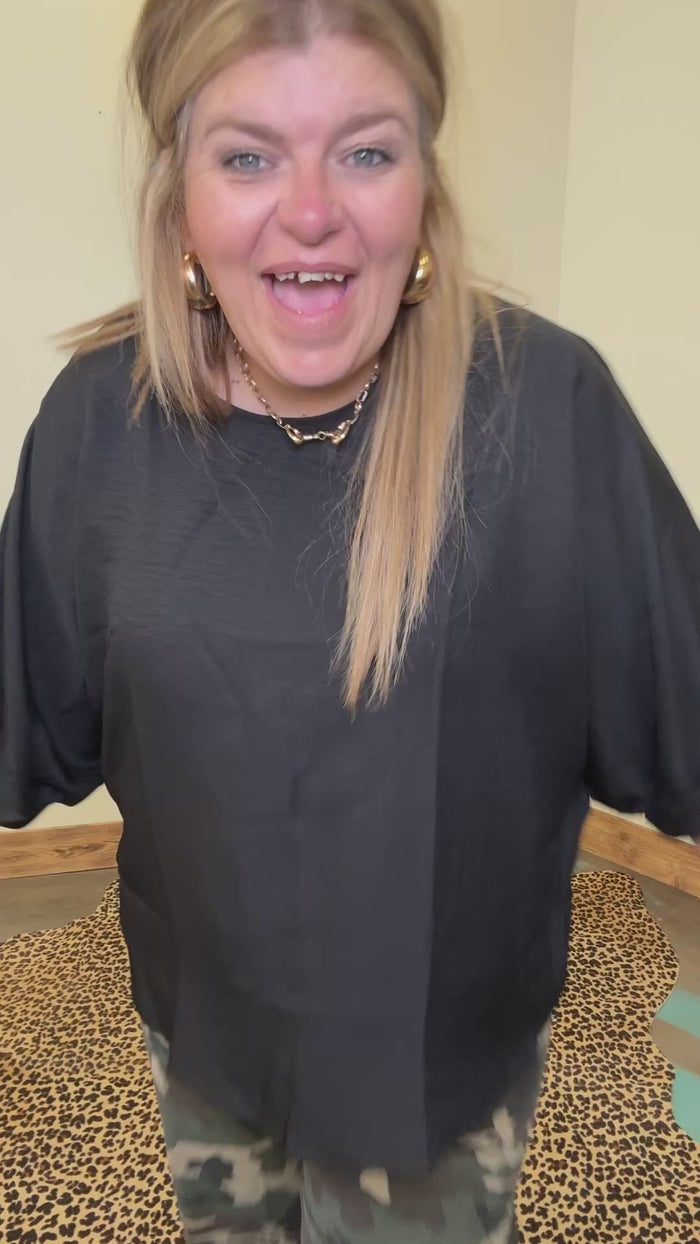 black plus size shirt