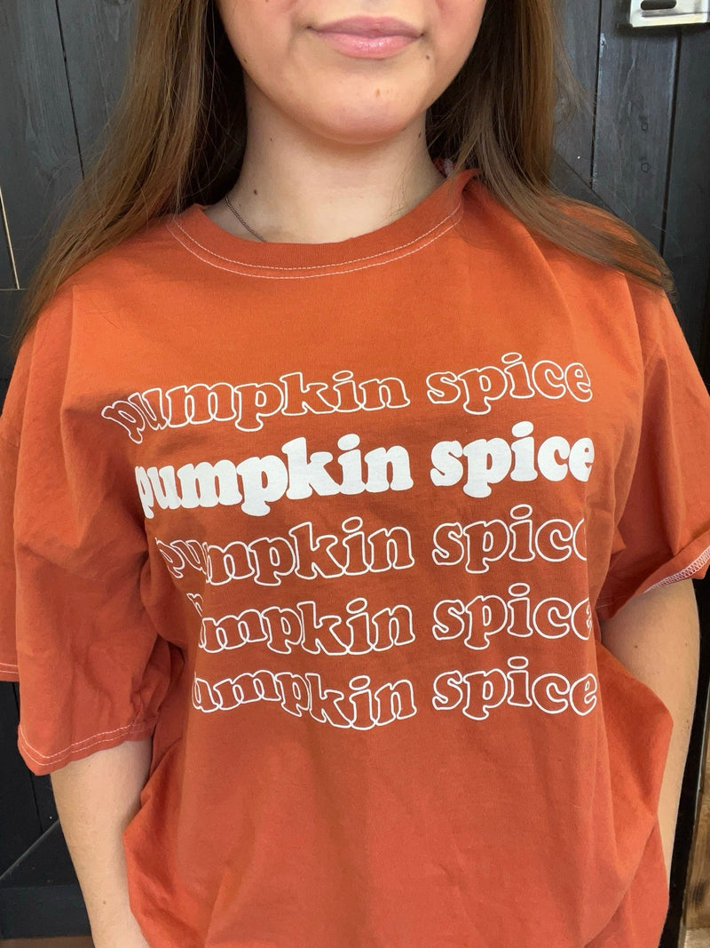 Pumpkin Spice Orange T Shirt - Country Lace Boutique