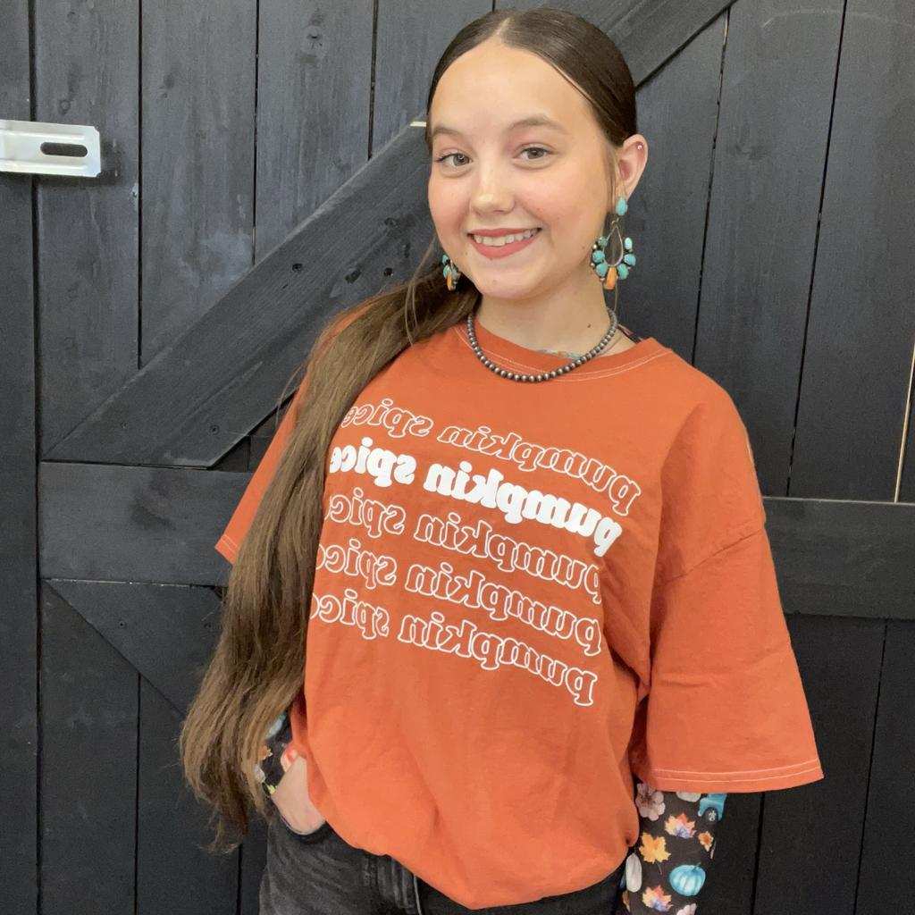 Pumpkin Spice Orange T Shirt - Country Lace Boutique