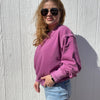 Purple Crop Sweatshirt - Country Lace Boutique