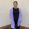 Purple Lilac Bubble Open Front w/ Pockets Long Sleeve Cardigan - Country Lace Boutique
