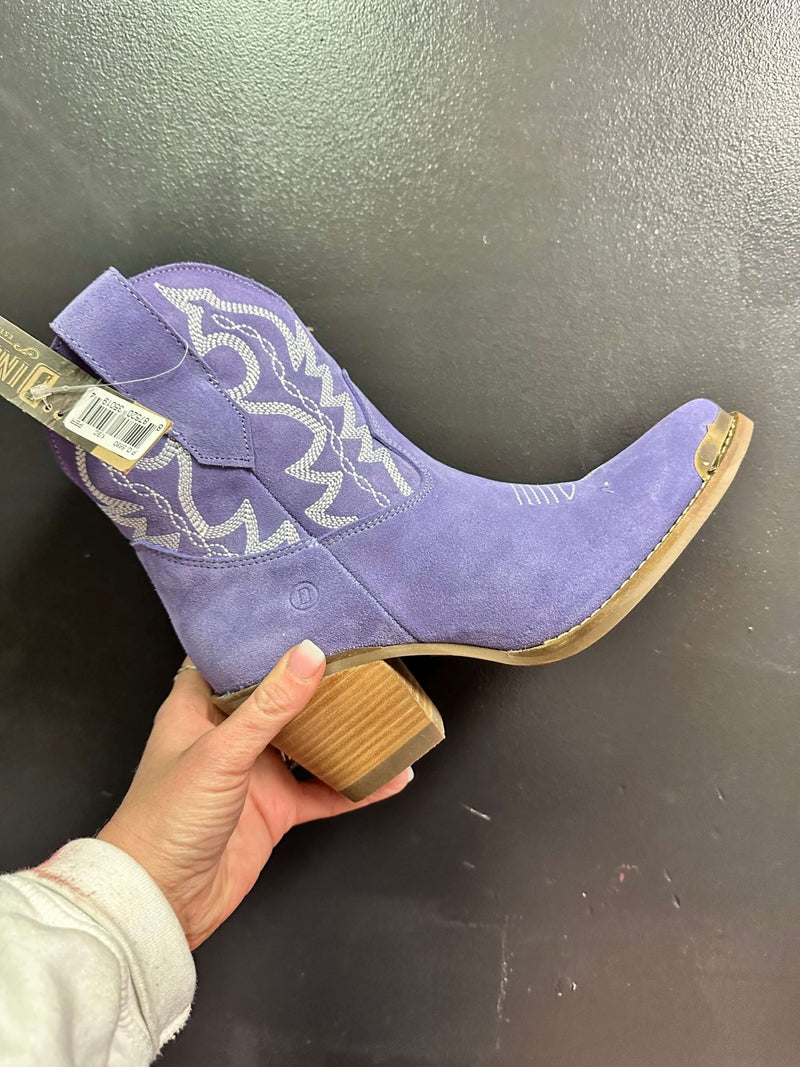 Purple Rough Out Shortie Dingo Joyride Boot size 7 - Country Lace Boutique