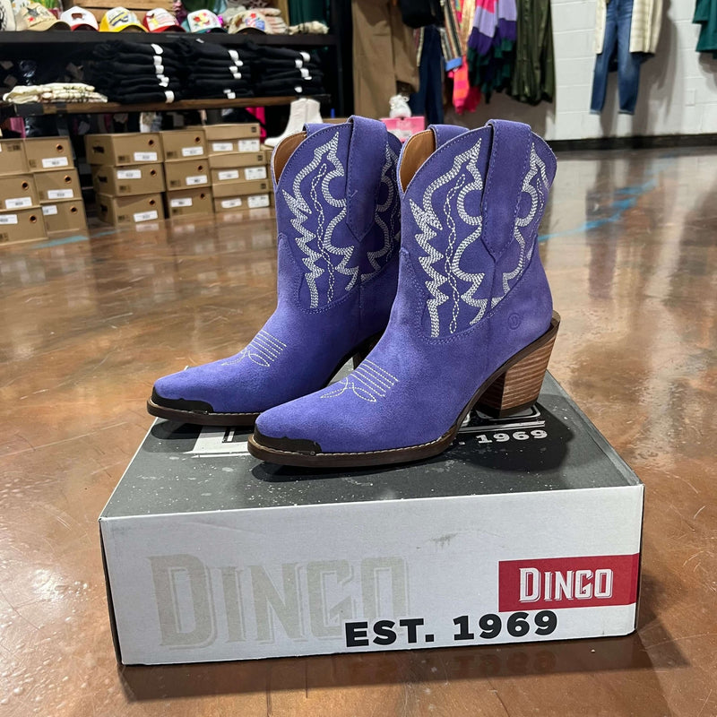 Purple Rough Out Shortie Dingo Joyride Boot size 7 - Country Lace Boutique