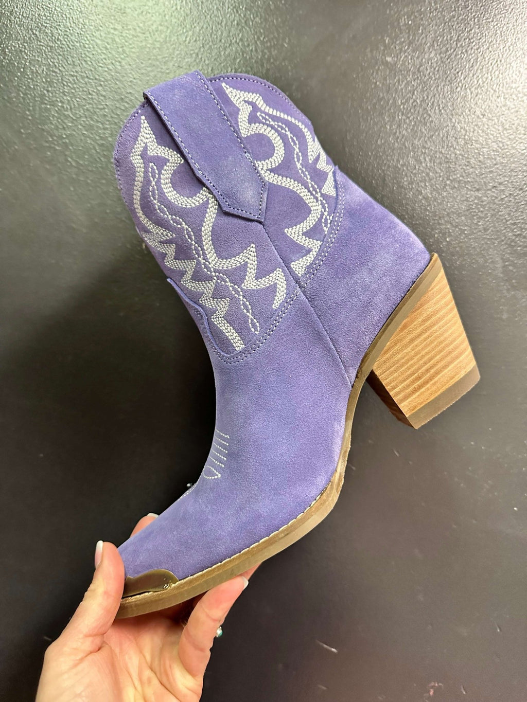 Purple Rough Out Shortie Dingo Joyride Boot size 7 - Country Lace Boutique