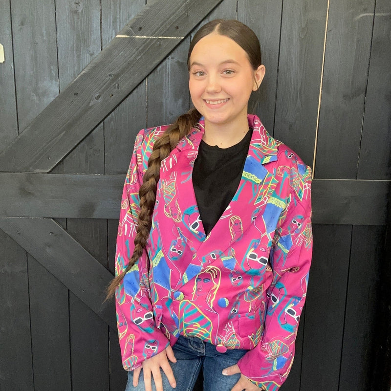 Real Fuchsia Pink Funky Blazer - Country Lace Boutique
