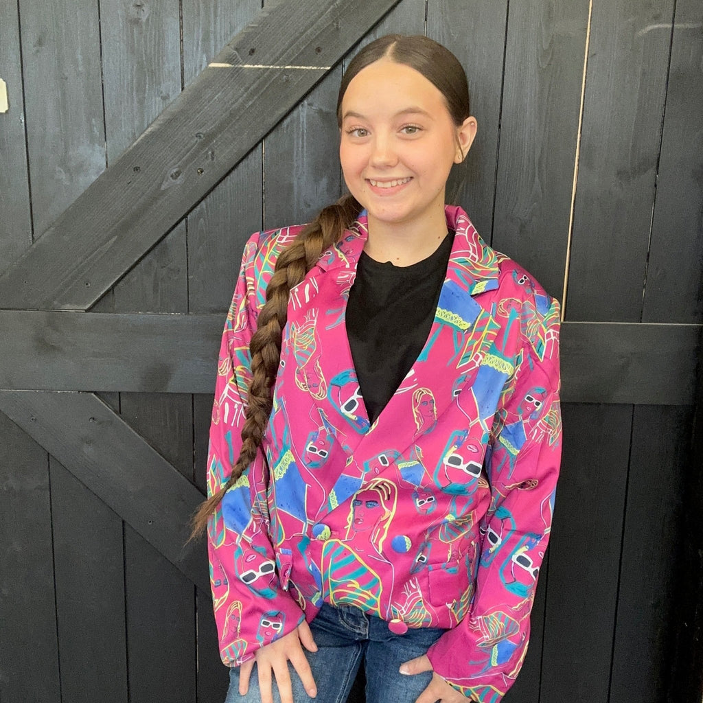 Real Fuchsia Pink Funky Blazer - Country Lace Boutique