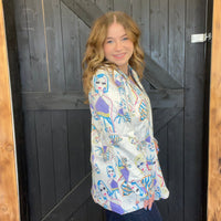 Real White Funky Blazer - Country Lace Boutique