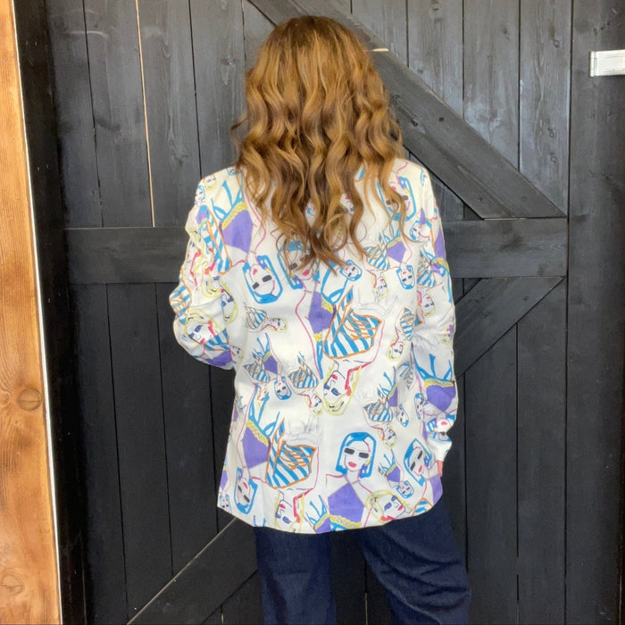 Real White Funky Blazer - Country Lace Boutique