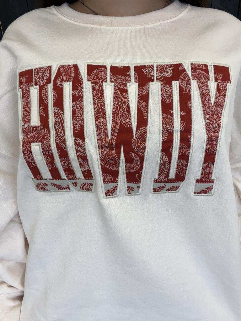 Red Bandana HOWDY Sweatshirt - Country Lace Boutique