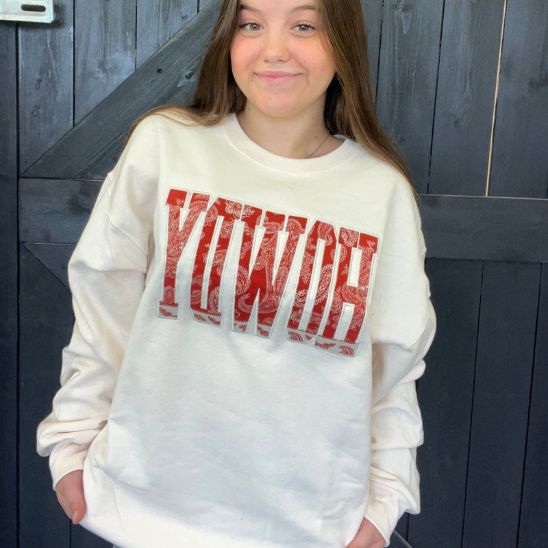 Red Bandana HOWDY Sweatshirt - Country Lace Boutique