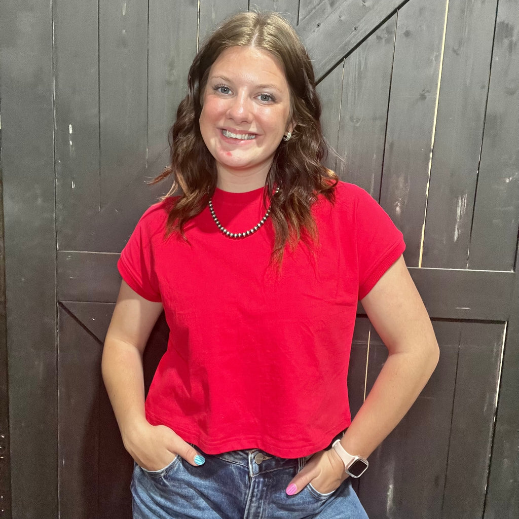 Red Crop Top - Country Lace Boutique