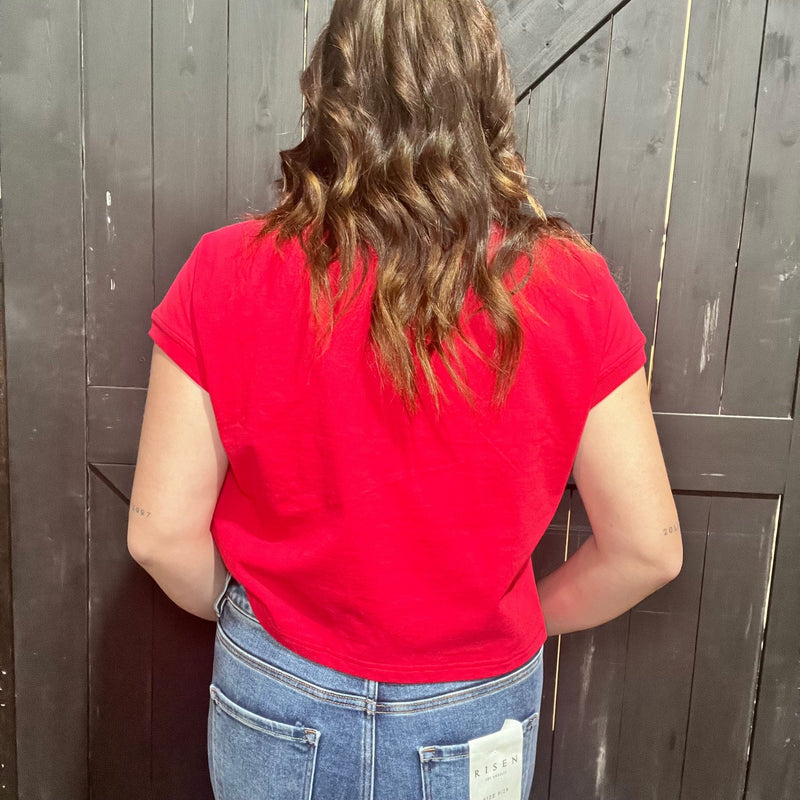 Red Crop Top - Country Lace Boutique