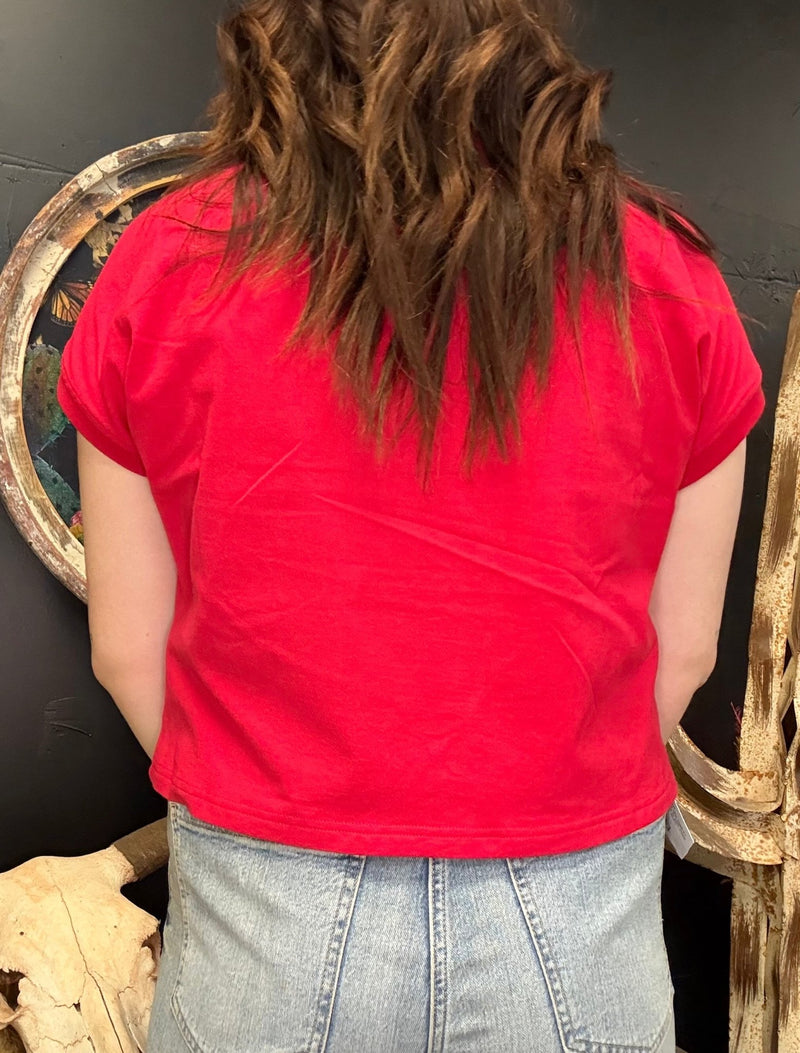 Red Crop Top - Country Lace Boutique