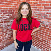 Red Local Crew Neck T-shirt - Country Lace Boutique