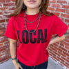 Red Local Crew Neck T-shirt - Country Lace Boutique