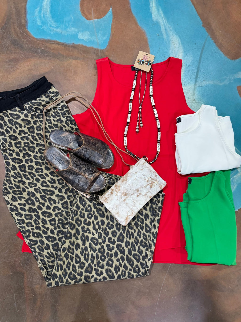Green Sleeveless Blousy Tank Top - Country Lace Boutique