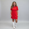 Red V Back with Bow Short Knee Length Dress w/ Pockets - Country Lace Boutique