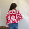 Red & White Christmas Long Sleeve Sweater - Country Lace Boutique