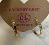 Regular Basic Gold Hoop Post Fashion Earrings - Country Lace Boutique