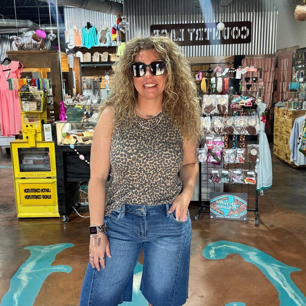 Mocha Leopard Tank Top - Country Lace Boutique