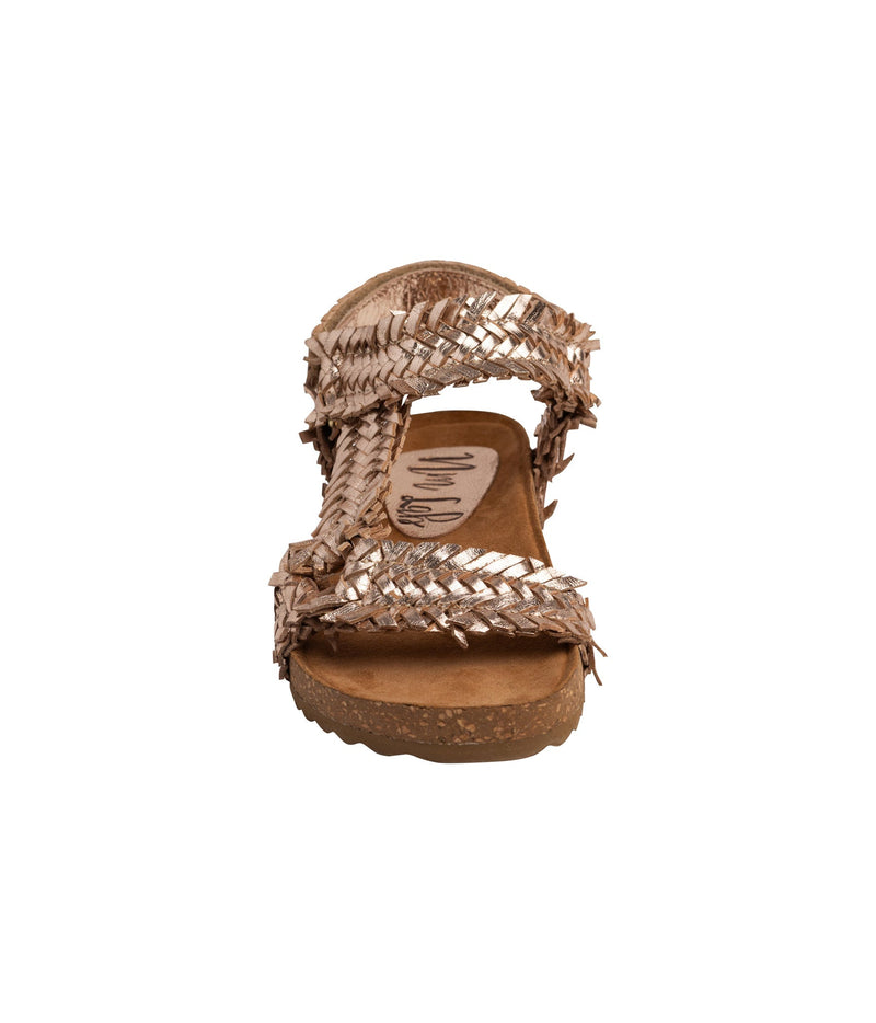 River Dance Woven Sandal in Champagne