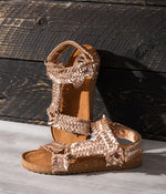 River Dance Woven Sandal in Champagne